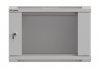 Lanberg Szafa instalacyjna rack wisząca 19 cali 6U 540x350 szara drzwi przeszklone ( flat pack)